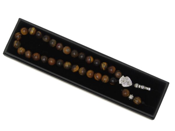 10mm Tiger Eye Gemstone Loose String Greek Komboloi Prayer Beads Worry Beads - Image 5