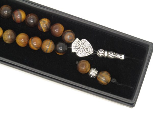 10mm Tiger Eye Gemstone Loose String Greek Komboloi Prayer Beads Worry Beads - Image 6