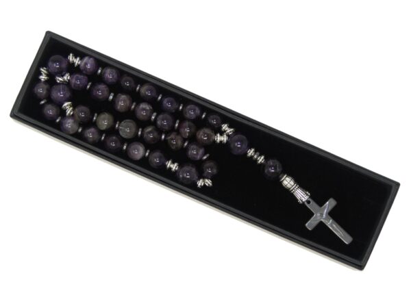 Anglican Prayer Beads, Anglican Rosary, Anglican Chaplet, 10mm Amethyst Gemstone Beads - Image 2