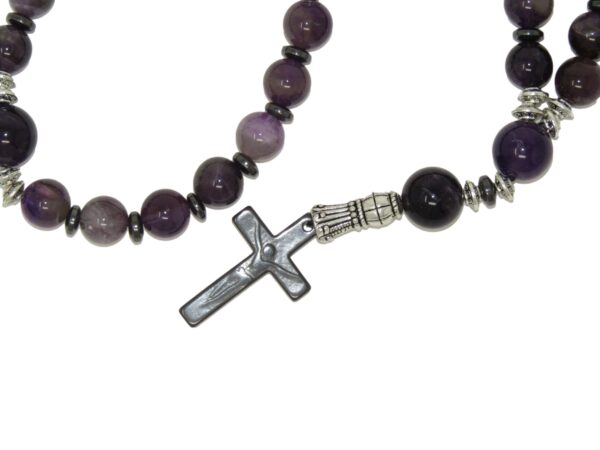 Anglican Prayer Beads, Anglican Rosary, Anglican Chaplet, 10mm Amethyst Gemstone Beads - Image 5
