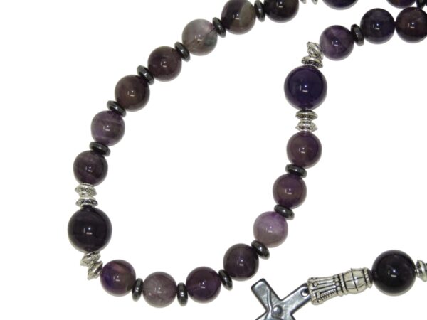 Anglican Prayer Beads, Anglican Rosary, Anglican Chaplet, 10mm Amethyst Gemstone Beads - Image 7
