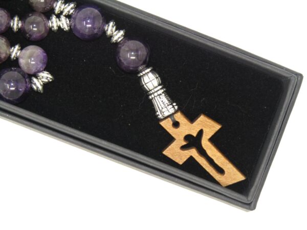Anglican Prayer Beads, Anglican Rosary, Anglican Chaplet, 10mm Amethyst Gemstone Beads - Image 6