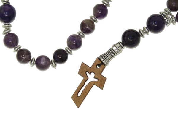 Anglican Prayer Beads, Anglican Rosary, Anglican Chaplet, 10mm Amethyst Gemstone Beads - Image 4