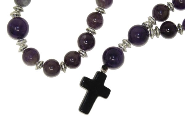 Anglican Prayer Beads, Anglican Rosary, Anglican Chaplet, 10mm Amethyst Gemstone Beads - Image 5