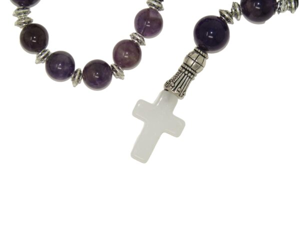 Anglican Prayer Beads, Anglican Rosary, Anglican Chaplet, 10mm Amethyst Gemstone Beads - Image 4