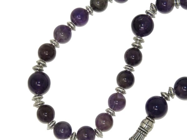 Anglican Prayer Beads, Anglican Rosary, Anglican Chaplet, 10mm Amethyst Gemstone Beads - Image 2