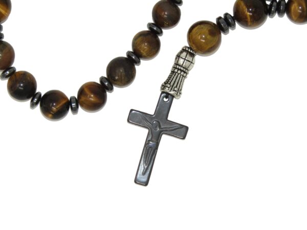 Prayer Beads Anglican Rosary 10mm Tiger Eye - Image 2