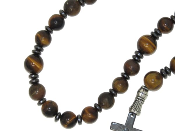 Prayer Beads Anglican Rosary 10mm Tiger Eye - Image 4