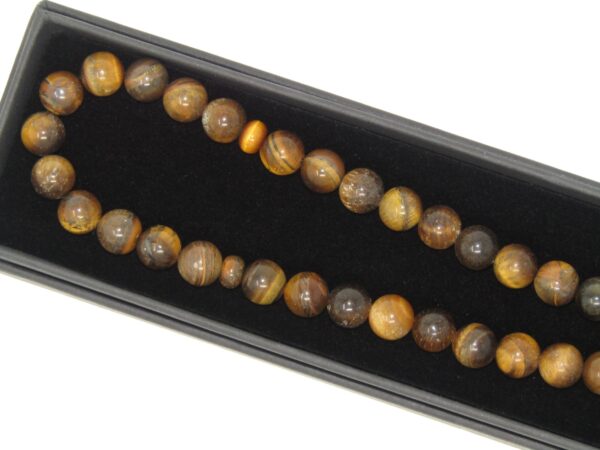 8mm Tiger Eye Gemstone Beads 33 Bead Stress Relief Fidget Worry Prayer Beads Tasbih - Image 7