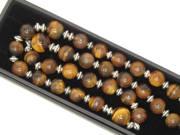 Anglican Prayer Beads, Anglican Rosary, Anglican Chaplet, 10mm Tiger Eye Gemstone Beads - Image 4
