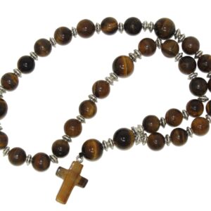 Anglican Chaplet 10mm Tiger Eye Gemstone Beads