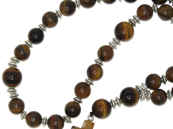 Anglican Prayer Beads, Anglican Rosary, Anglican Chaplet, 10mm Tiger Eye Gemstone Beads - Image 7