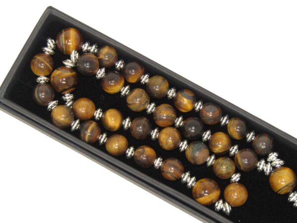 Anglican Prayer Beads, Anglican Rosary, Anglican Chaplet, 10mm Tiger Eye Gemstone Beads - Image 4