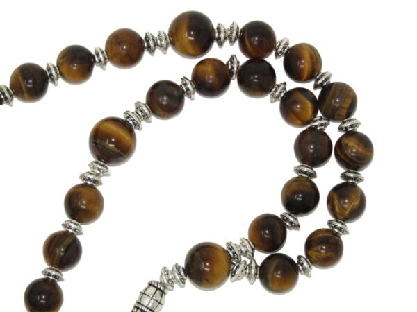 Anglican Prayer Beads, Anglican Rosary, Anglican Chaplet, 10mm Tiger Eye Gemstone Beads - Image 6