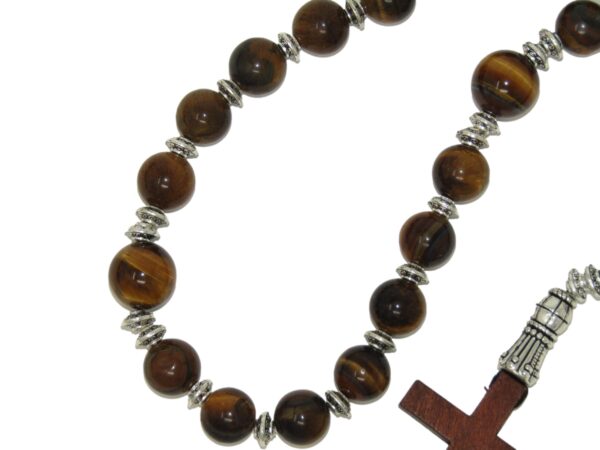 Anglican Prayer Beads, Anglican Rosary, Anglican Chaplet, 10mm Tiger Eye Gemstone Beads - Image 7