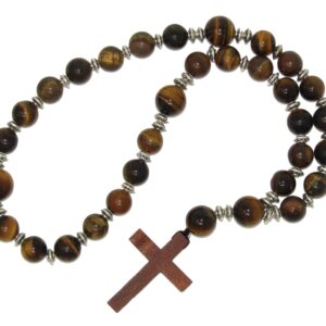 Anglican Prayer Beads, 10mm Tiger Eye Gemstone Beads