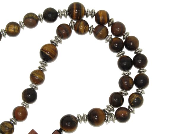 Anglican Prayer Beads, Anglican Rosary, Anglican Chaplet, 10mm Tiger Eye Gemstone Beads - Image 3