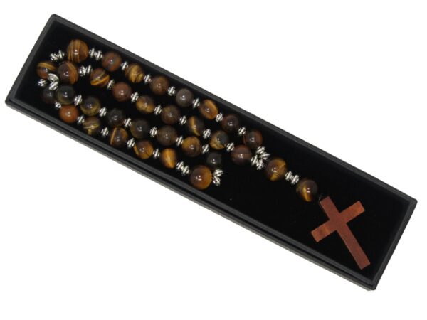 Anglican Prayer Beads, Anglican Rosary, Anglican Chaplet, 10mm Tiger Eye Gemstone Beads - Image 5