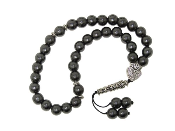 10mm Hematite Gemstone Beads 33 Bead Stress Relief Fidget Worry Prayer Beads Tasbih