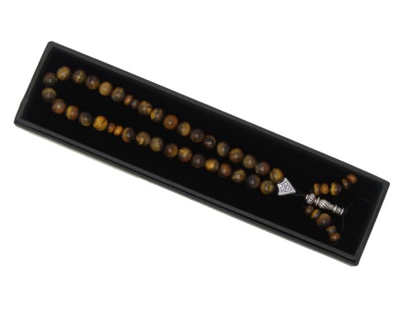 33 Bead Stress Relief Fidget Worry Prayer Beads Tasbih 8mm Tiger Eye Gemstone Beads - Image 4