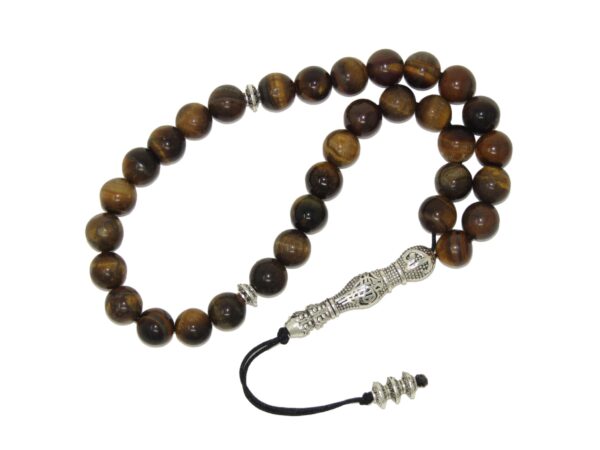 33 Bead Stress Relief Fidget Worry Prayer Beads Tasbih 8mm Tiger Eye Gemstone Beads