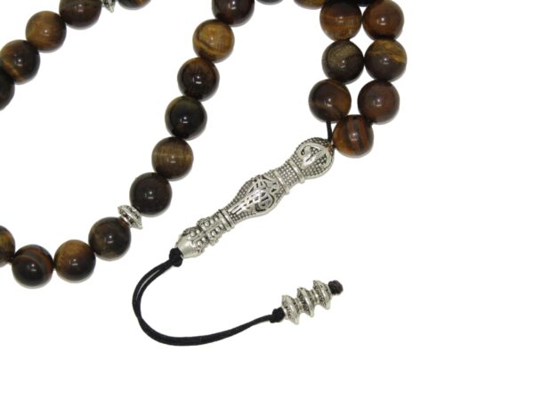 33 Bead Stress Relief Fidget Worry Prayer Beads Tasbih 8mm Tiger Eye Gemstone Beads - Image 4