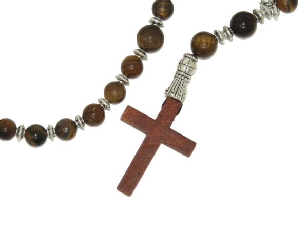 Anglican Prayer Beads, Anglican Rosary, Anglican Chaplet, 8mm Tiger Eye Gemstone Beads Handmade Design - Image 4