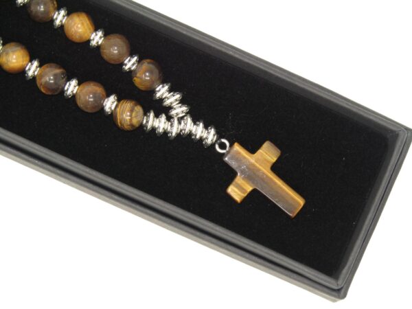 Anglican Prayer Beads, Anglican Rosary, Anglican Chaplet, 8mm Tiger Eye Gemstone Beads Handmade Design by Jeannieparnell - Image 6