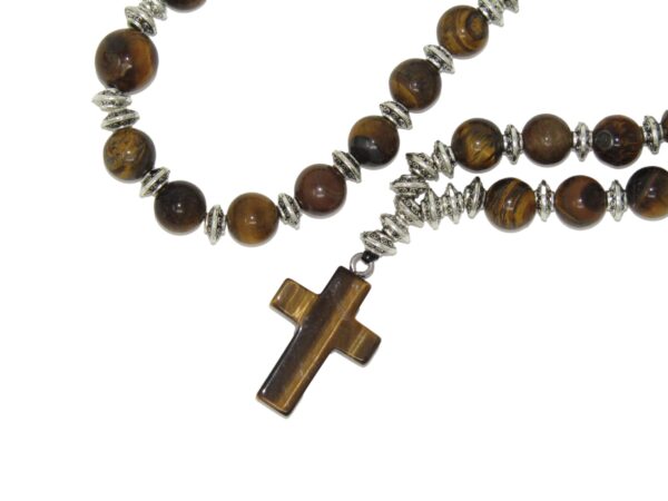 Anglican Prayer Beads, Anglican Rosary, Anglican Chaplet, 8mm Tiger Eye Gemstone Beads Handmade Design by Jeannieparnell - Image 4