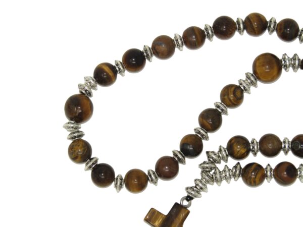 Anglican Prayer Beads, Anglican Rosary, Anglican Chaplet, 8mm Tiger Eye Gemstone Beads Handmade Design by Jeannieparnell - Image 2